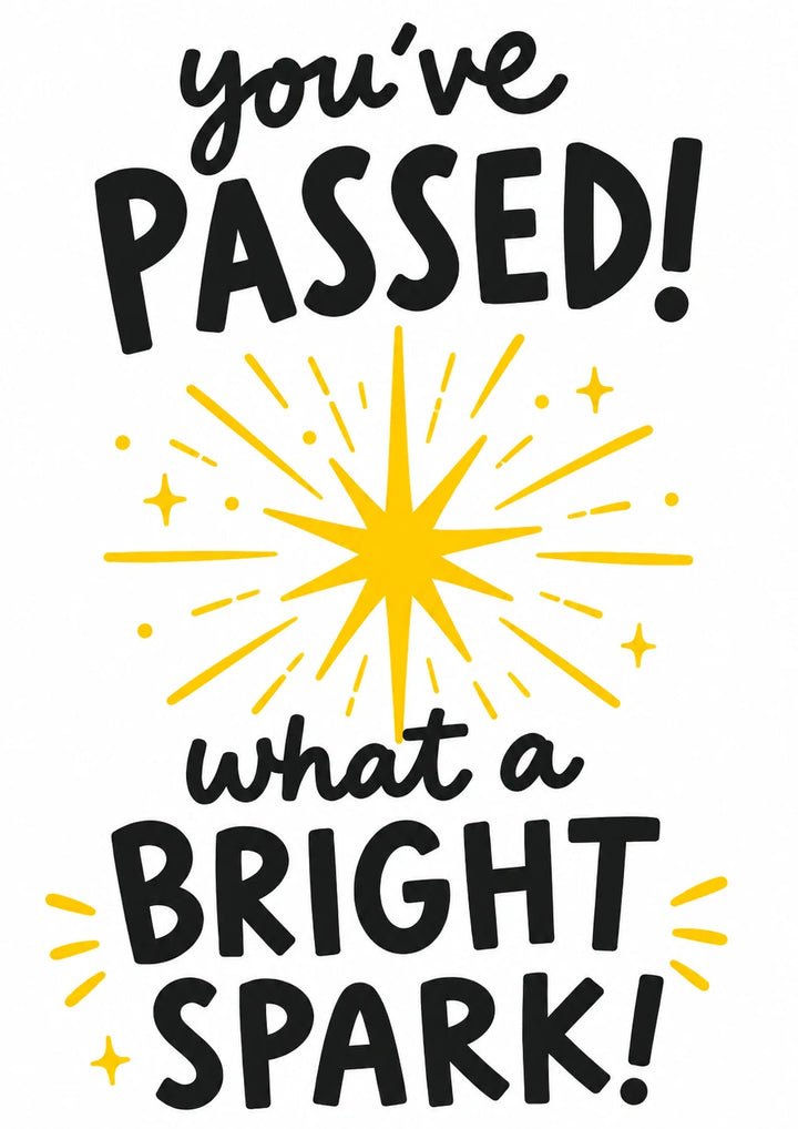 Bright Spark Star Burst Congratulations Card