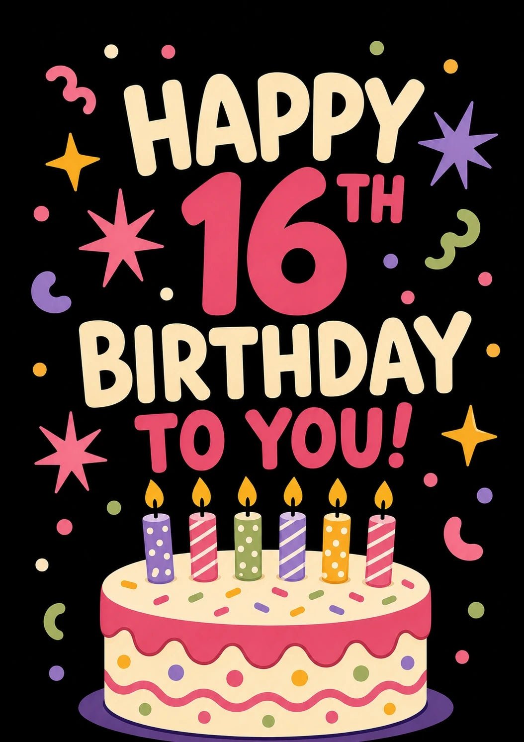 Birthdays - Personalised Card — with punch holes