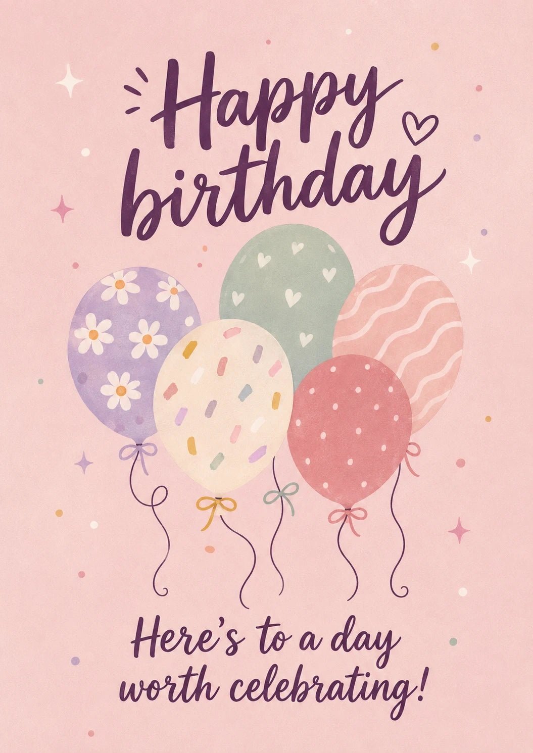 Birthdays - Personalised Card — with punch holes