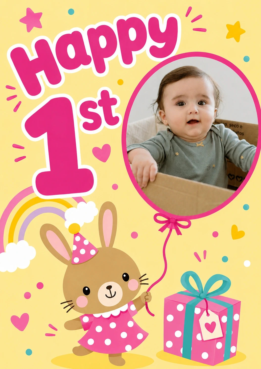 Birthdays - Personalised Card — with punch holes