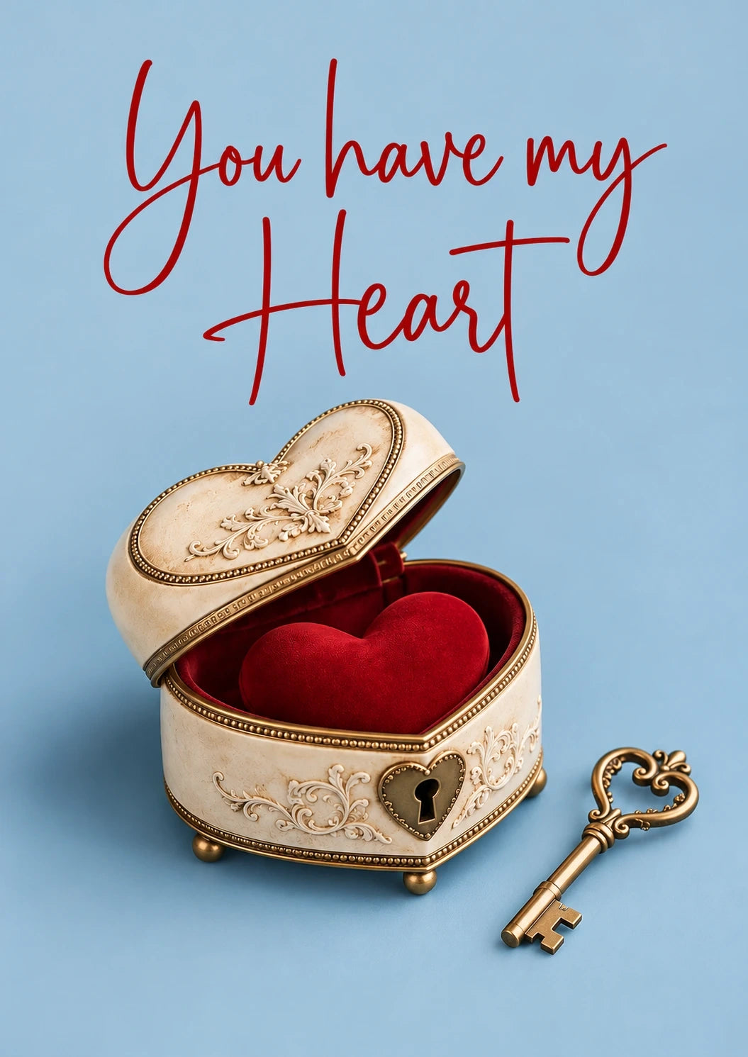Valentine's day - Personalised Card — with punch holes