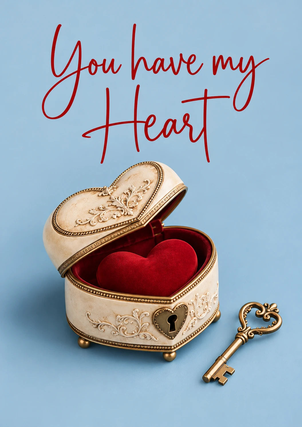 Heart Keepsake Box From the Heart Valentine's Day Card for Partner