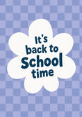 Load image into Gallery viewer, Blue Checkerboard Daisy Back to School Card

