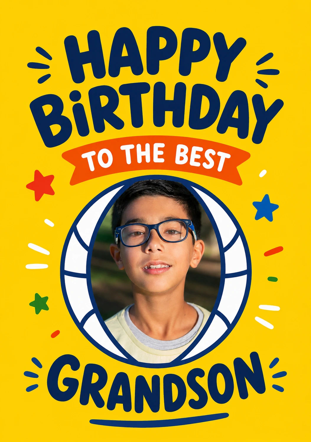 Happy Birthday Best Grandson Photo Upload Birthday Card for Him