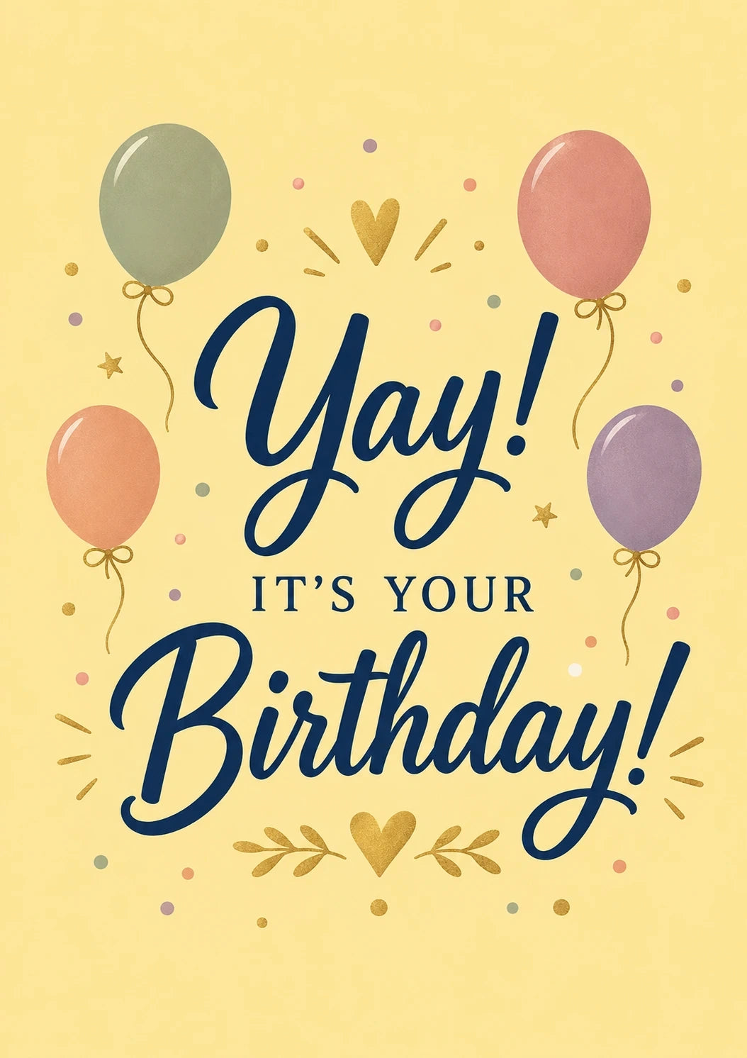 Birthdays - Personalised Card — with punch holes