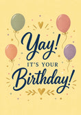 Load image into Gallery viewer, Yay It's Your Birthday Balloon Confetti 80th Birthday Card
