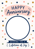 Load image into Gallery viewer, Confetti Hearts Happy Anniversary Photo Upload Card for Her
