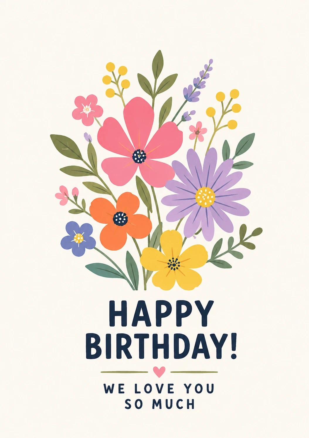 Birthdays - Personalised Card — with punch holes