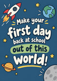 Load image into Gallery viewer, Back to school - Personalised Card — with punch holes
