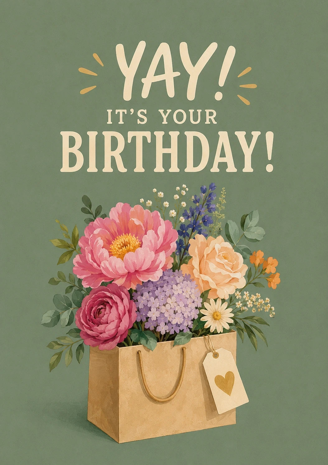 Birthdays - Personalised Card — with punch holes