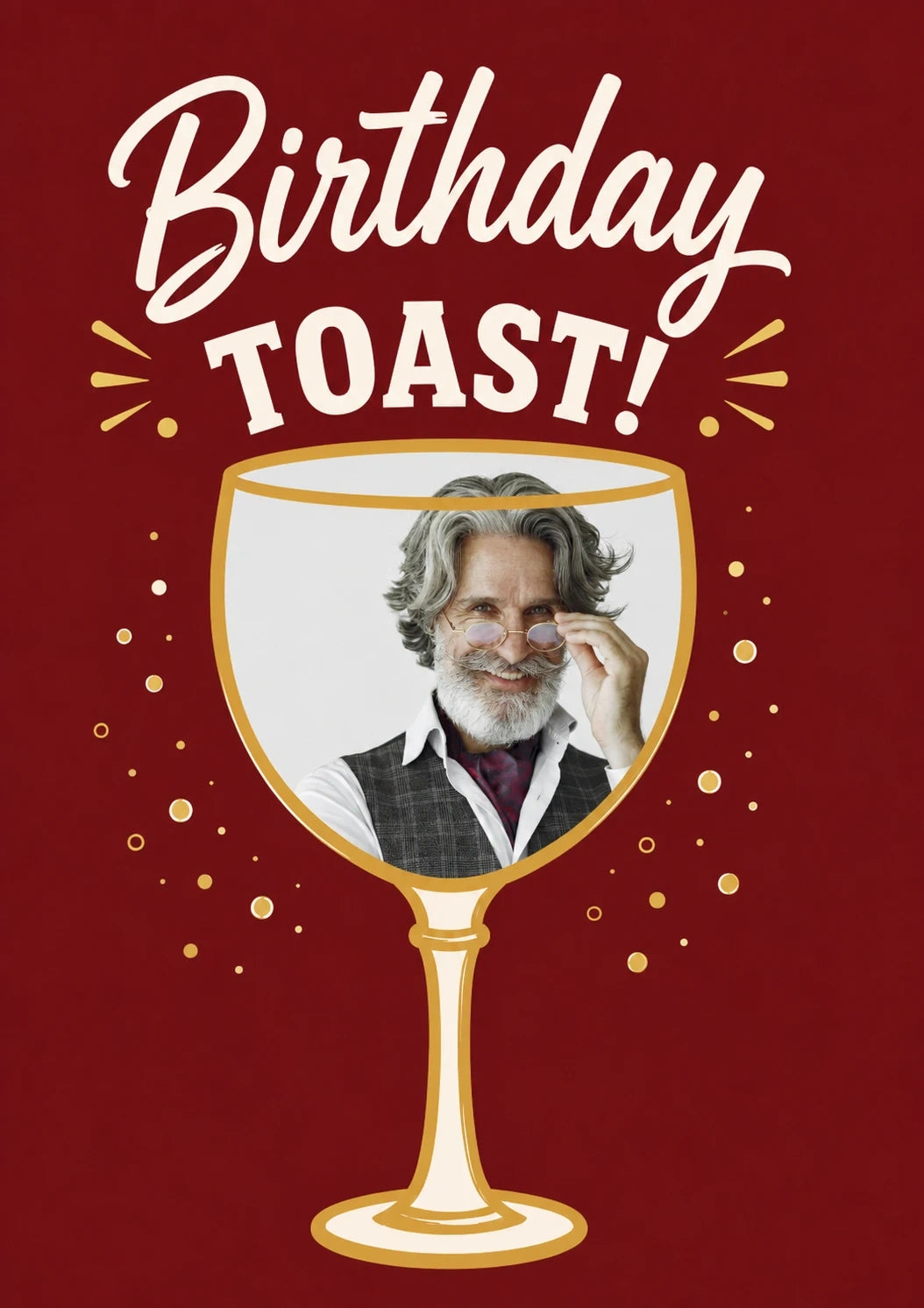 Birthdays - Personalised Card — with punch holes