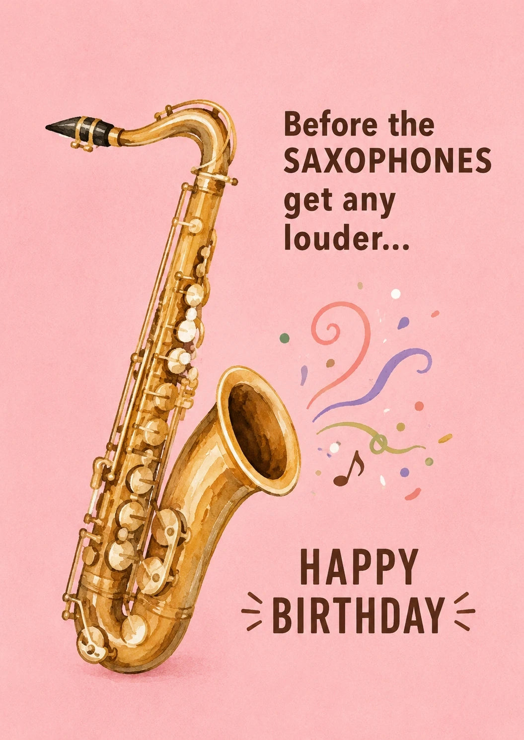 Birthdays - Personalised Card — with punch holes