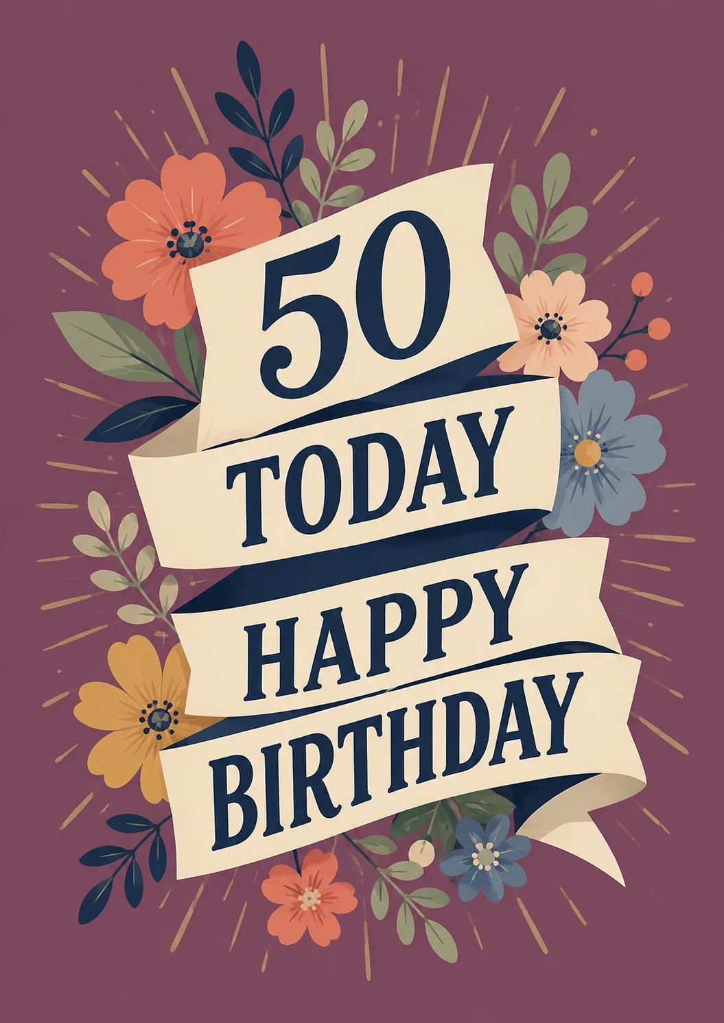 Birthdays - Personalised Card — with punch holes