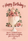 Load image into Gallery viewer, Floral Drip Cake 20th Birthday Card for Her
