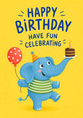 Load image into Gallery viewer, Birthdays - Personalised Card — with punch holes
