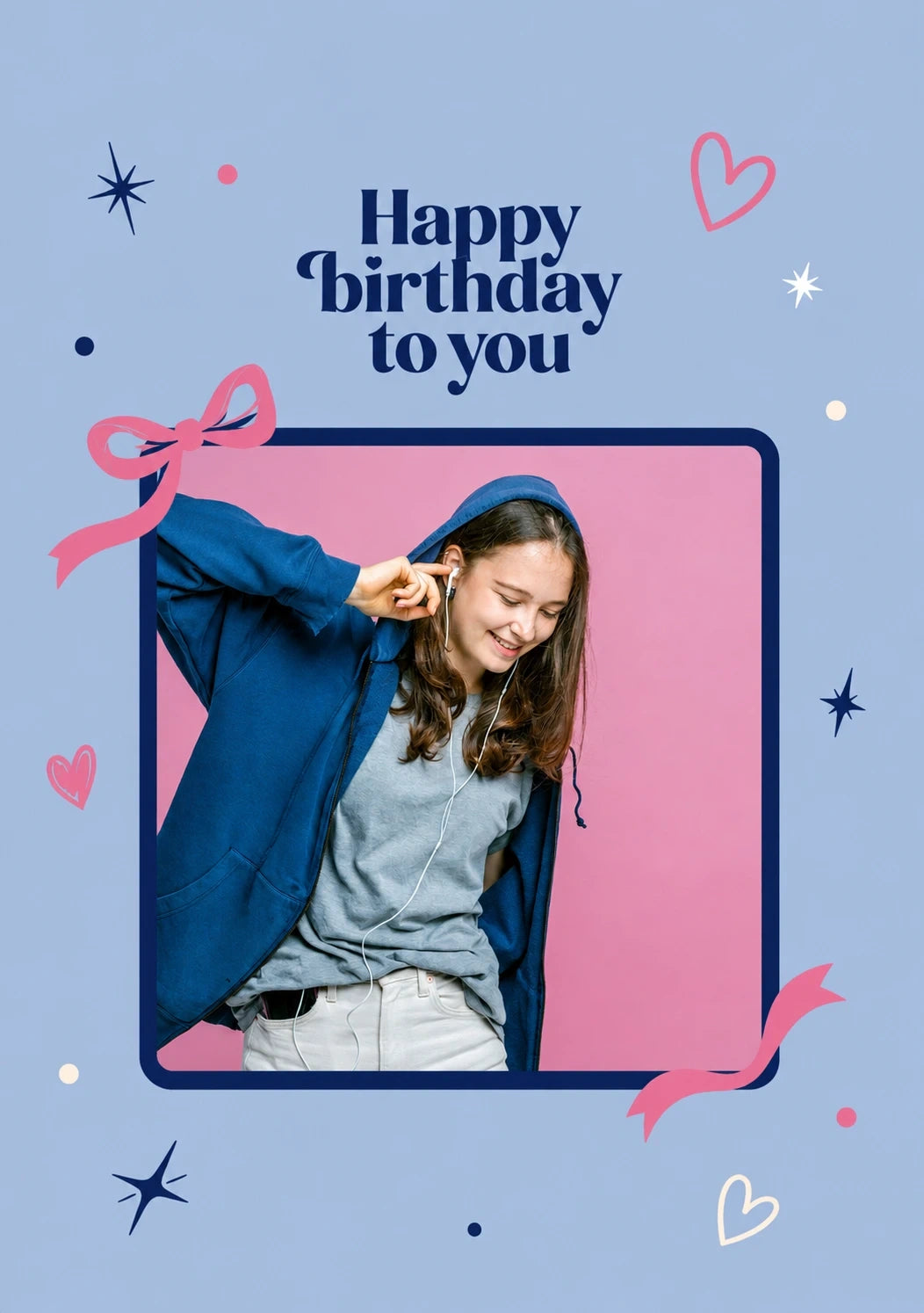 Birthdays - Personalised Card — with punch holes
