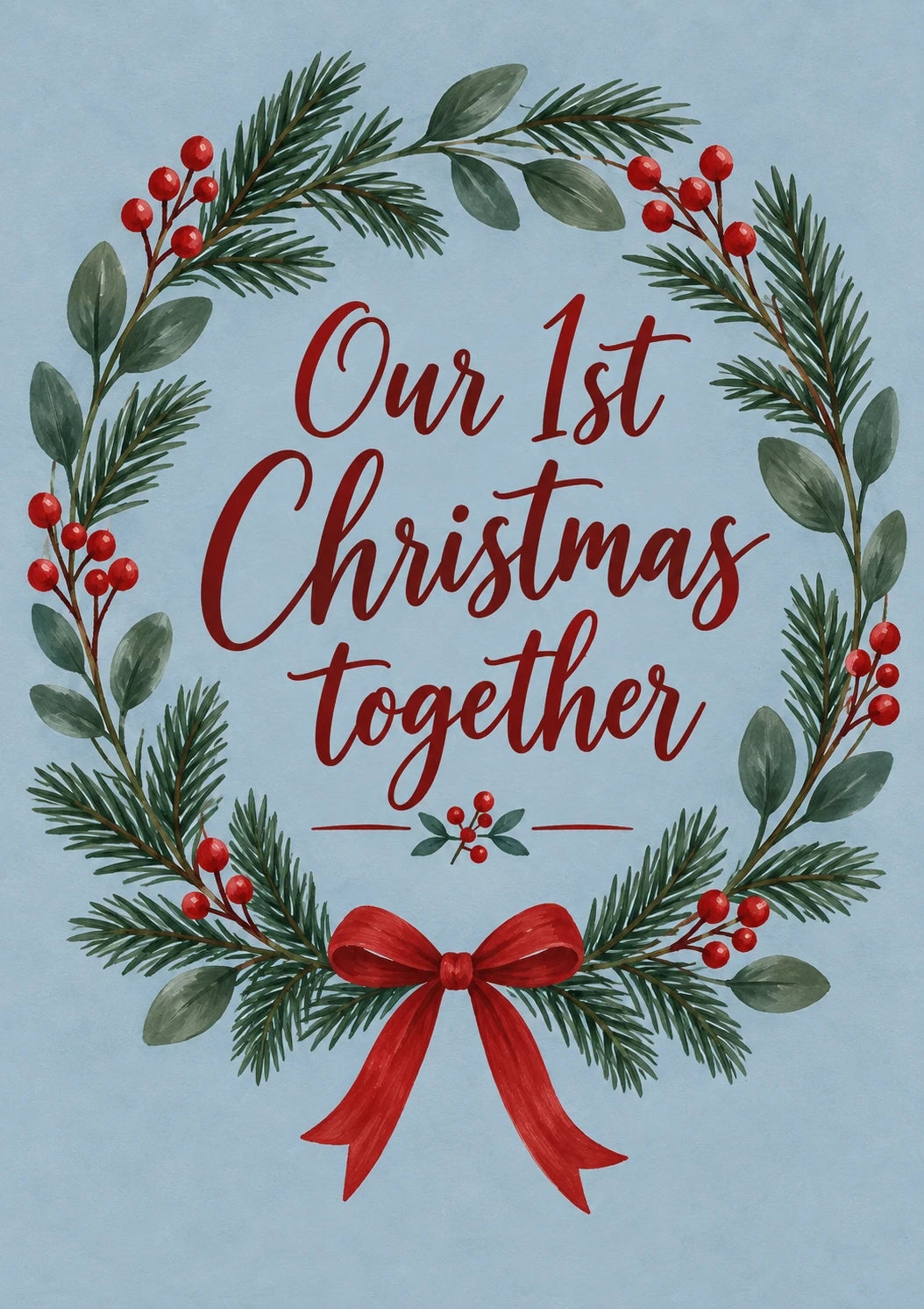 Christmas - Personalised Card — with punch holes