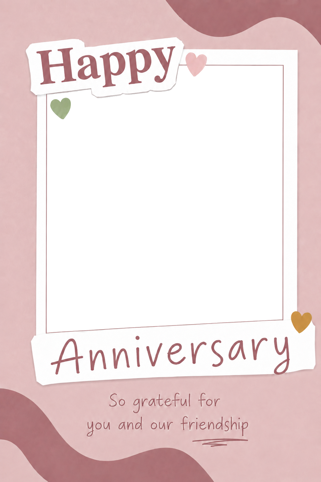 Grateful for Our Friendship Photo Upload Anniversary Card