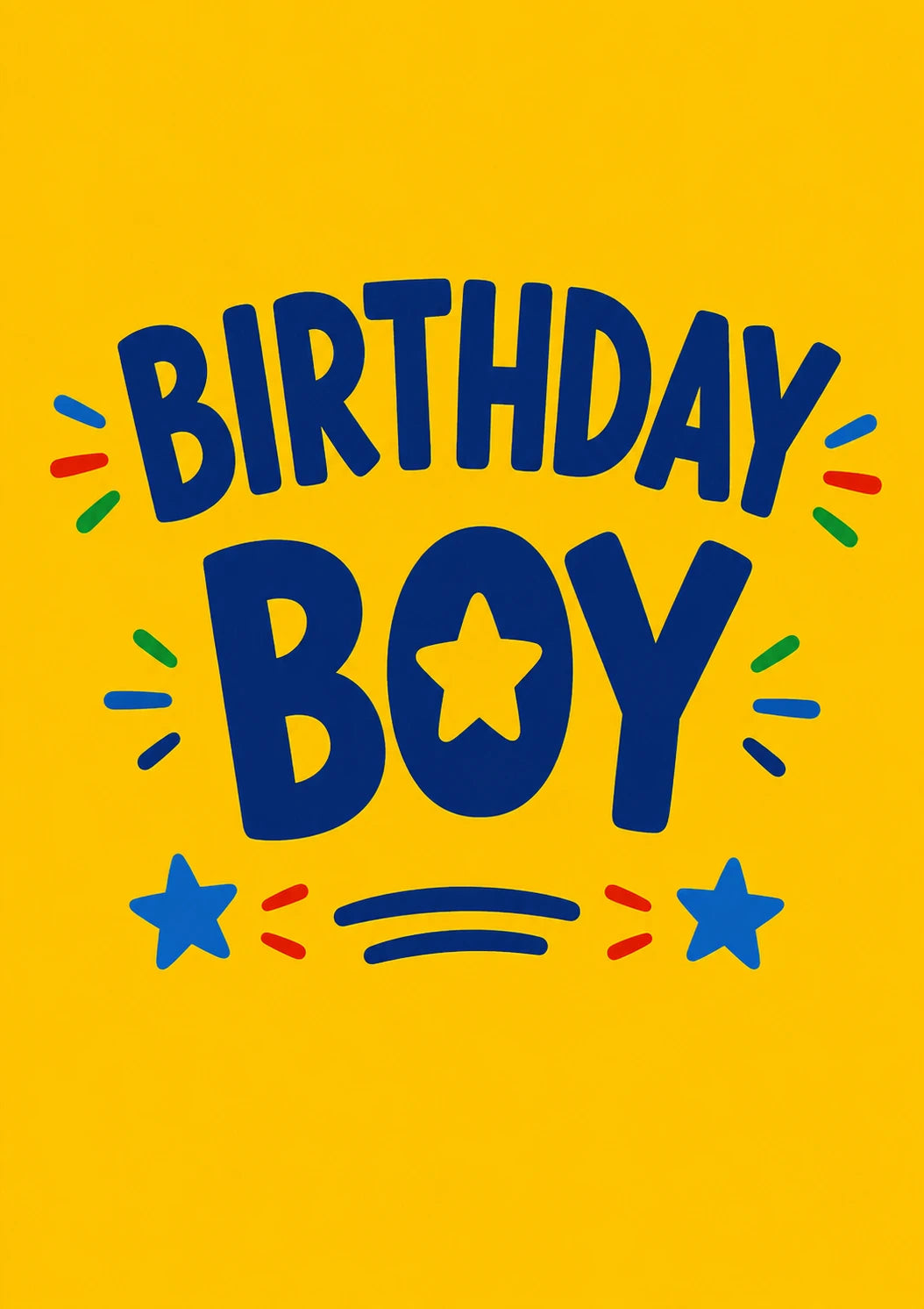 Bold Blue Birthday Boy 8th Birthday Card for Him