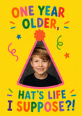 Load image into Gallery viewer, Funny One Year Older Hat's Life Photo Upload Birthday Card
