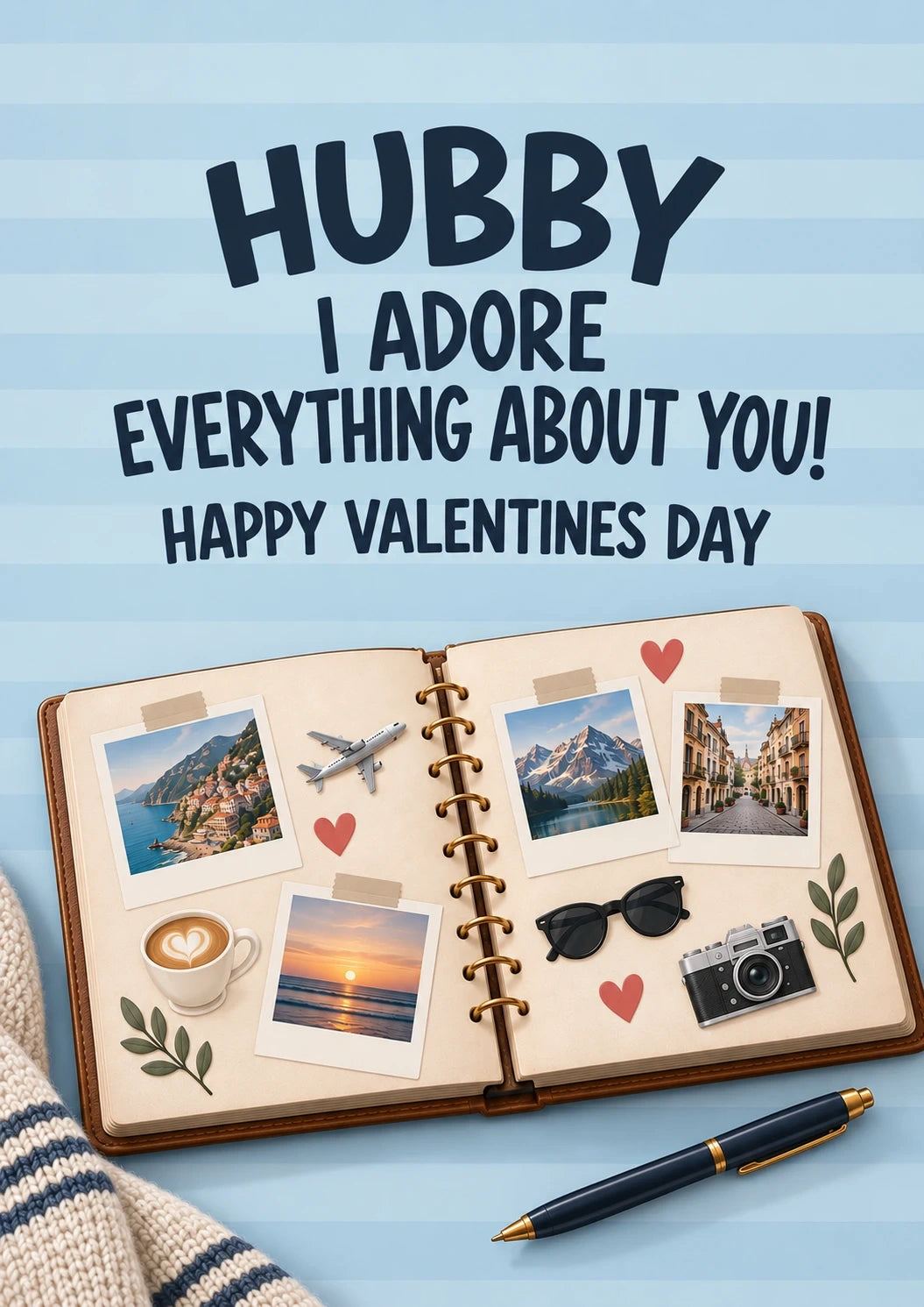 Valentine's day - Personalised Card — with punch holes