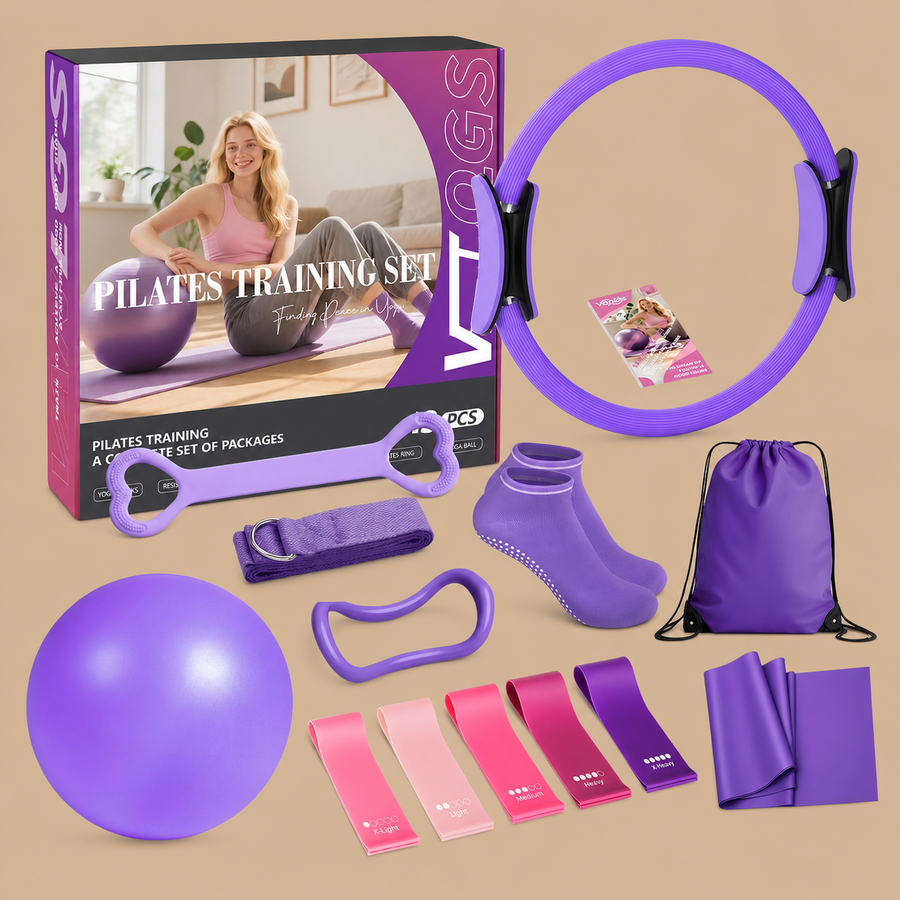 13Pcs Home Pilates Kit - Purple