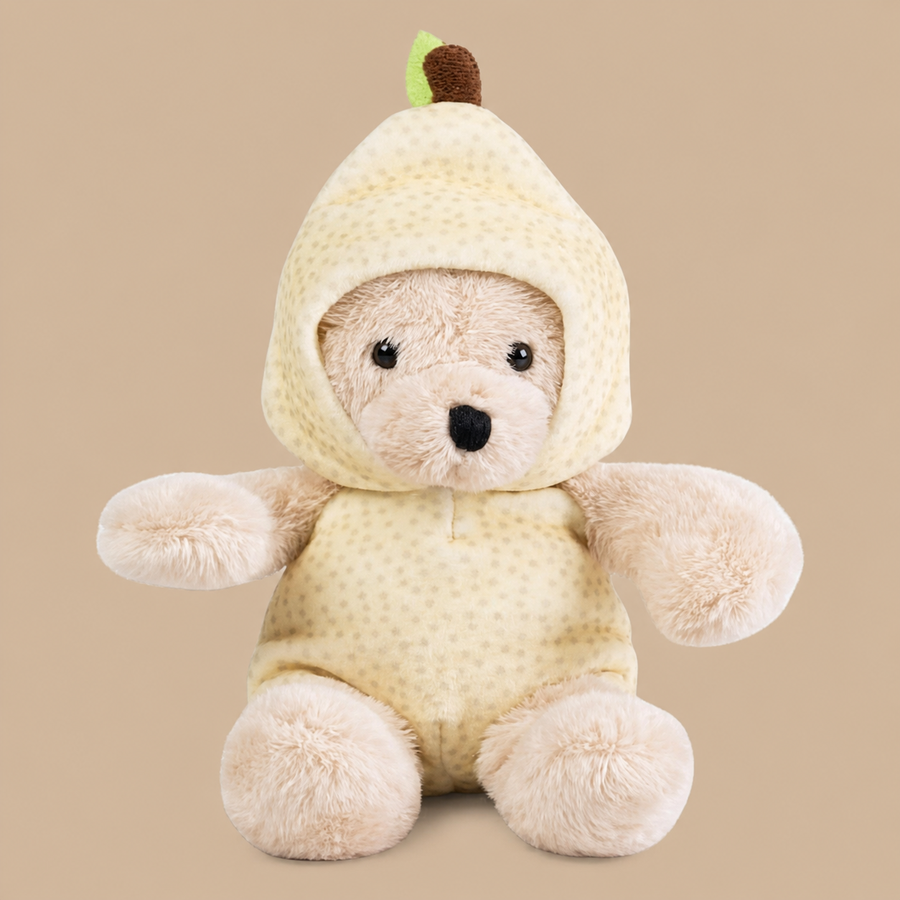 LITTLE Living Nature Play Fruit Stuffed Plush Toy - Pear 5in