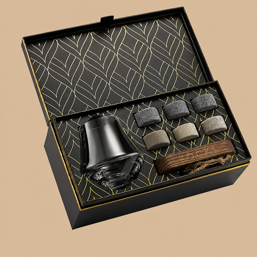 6pc Whisky Stones & Nosing Glass Gift Set