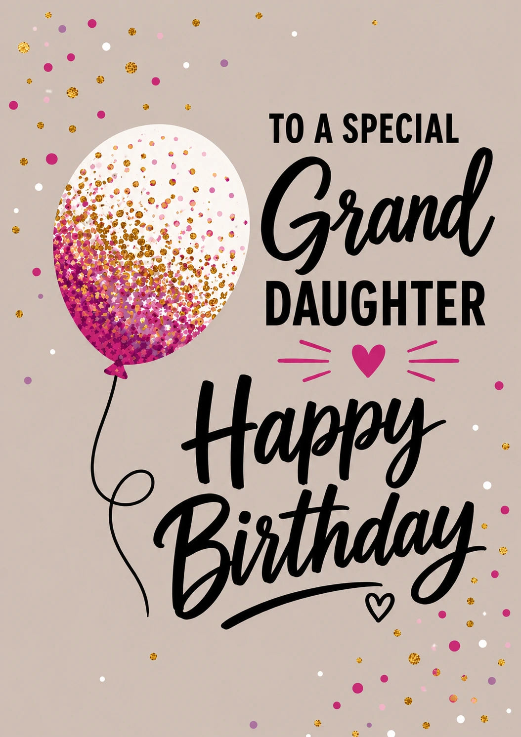 Glitter Balloon Granddaughter 15th Birthday Card for Her