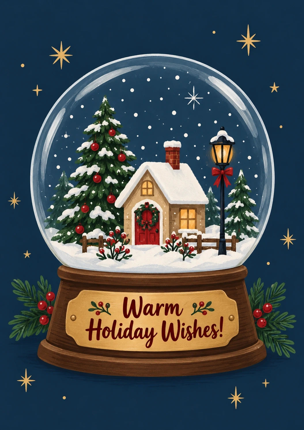 Christmas - Personalised Card — with punch holes
