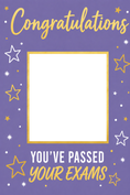 Load image into Gallery viewer, Purple Star Confetti Photo Upload Congratulations Card
