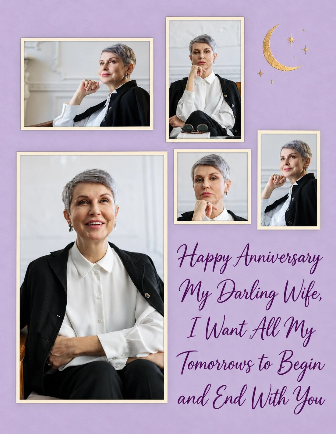 Anniversary - Personalised Card — with punch holes