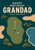Load image into Gallery viewer, Golf Course Green Grandad 85th Birthday Card for Him
