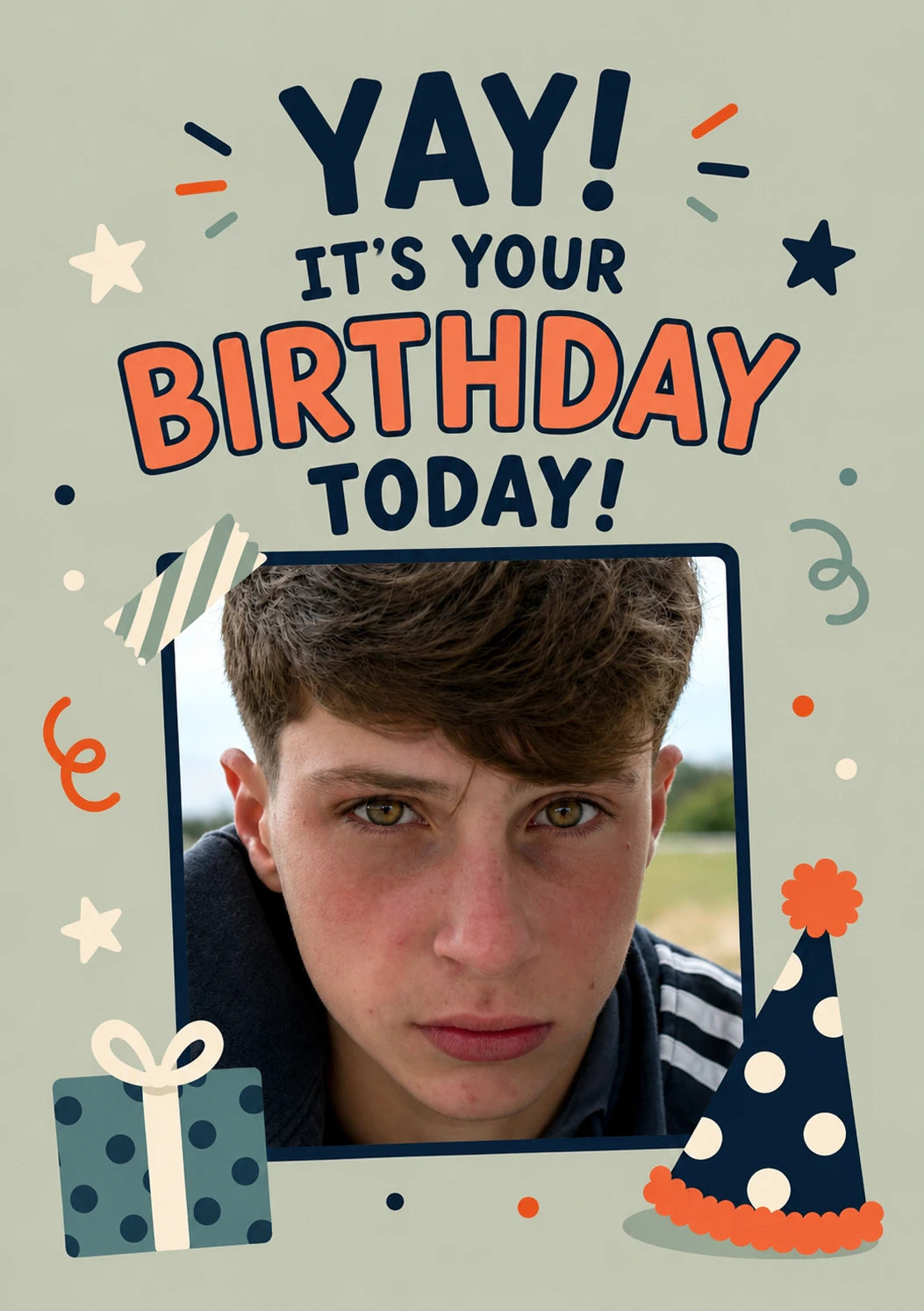 Yay It's Your Birthday Today Photo Upload Birthday Card