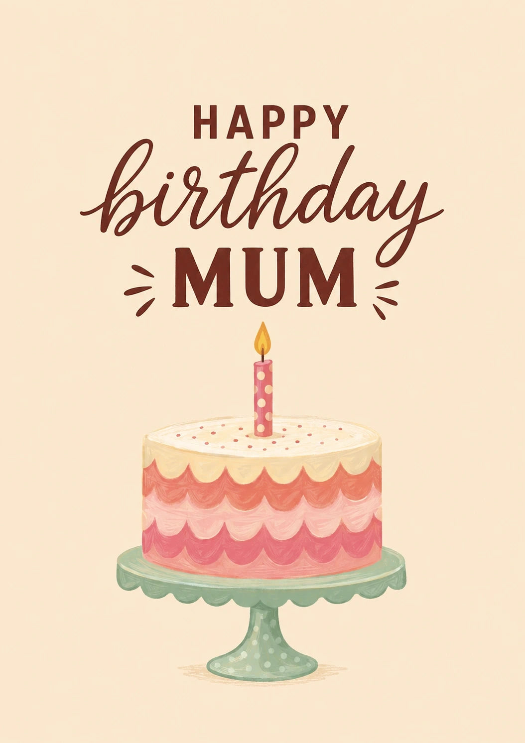 Birthdays - Personalised Card — with punch holes