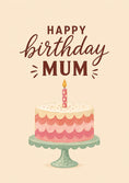 Load image into Gallery viewer, Pink Ombre Cake Illustration Mum Birthday Card for Her

