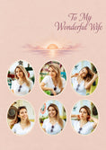 Load image into Gallery viewer, Sunset Six Photo Upload Anniversary Card for Wife
