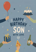 Load image into Gallery viewer, Happy Birthday Son With Love 80th Birthday Card for Him
