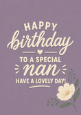 Load image into Gallery viewer, Purple Floral Special Nan 55th Birthday Card for Her
