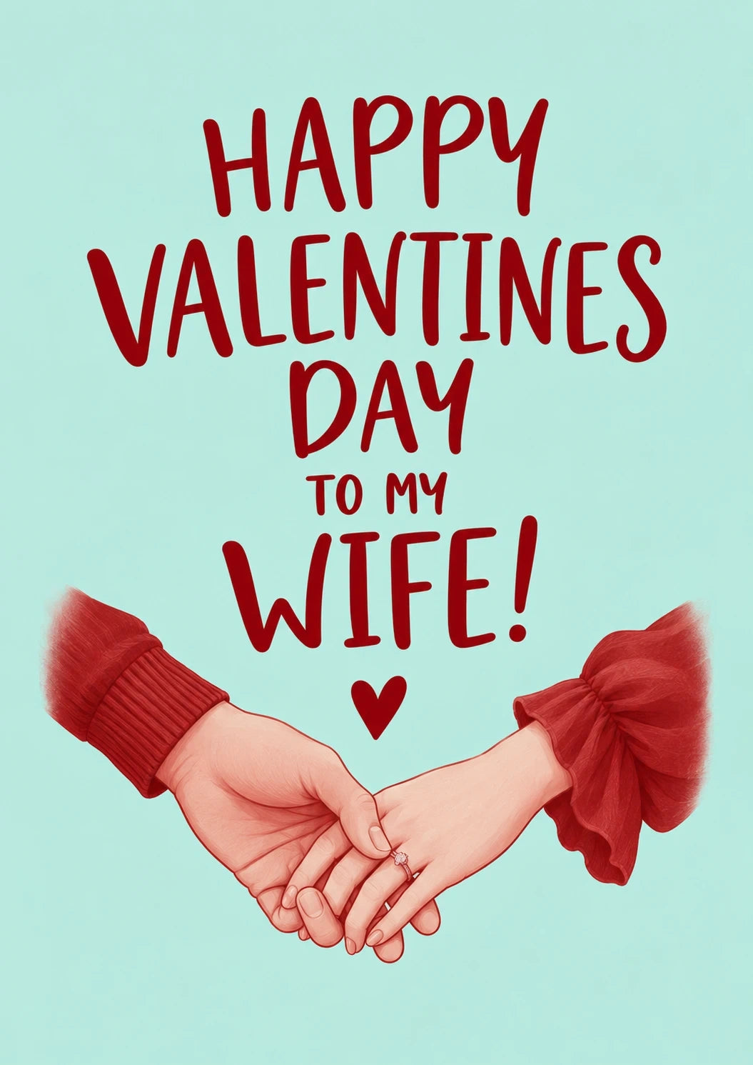 Valentine's day - Personalised Card — with punch holes