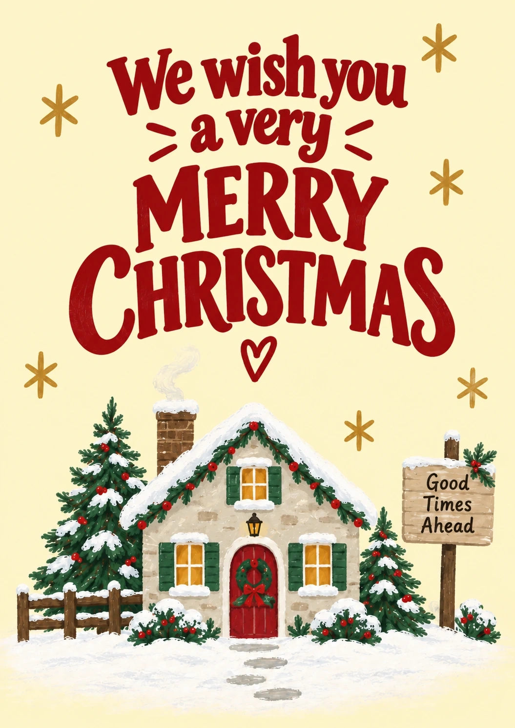 Christmas - Personalised Card — with punch holes
