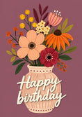 Load image into Gallery viewer, Autumn Wildflower Bouquet Vase 65th Birthday Card for Her
