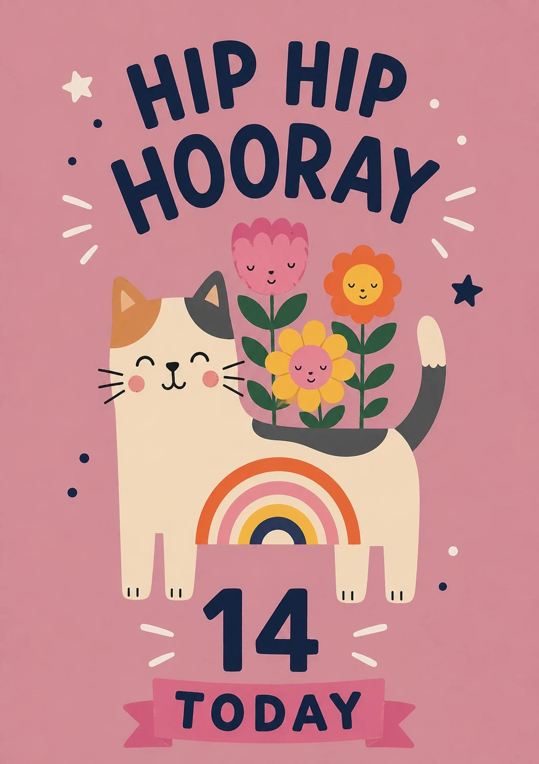 Birthdays - Personalised Card — with punch holes