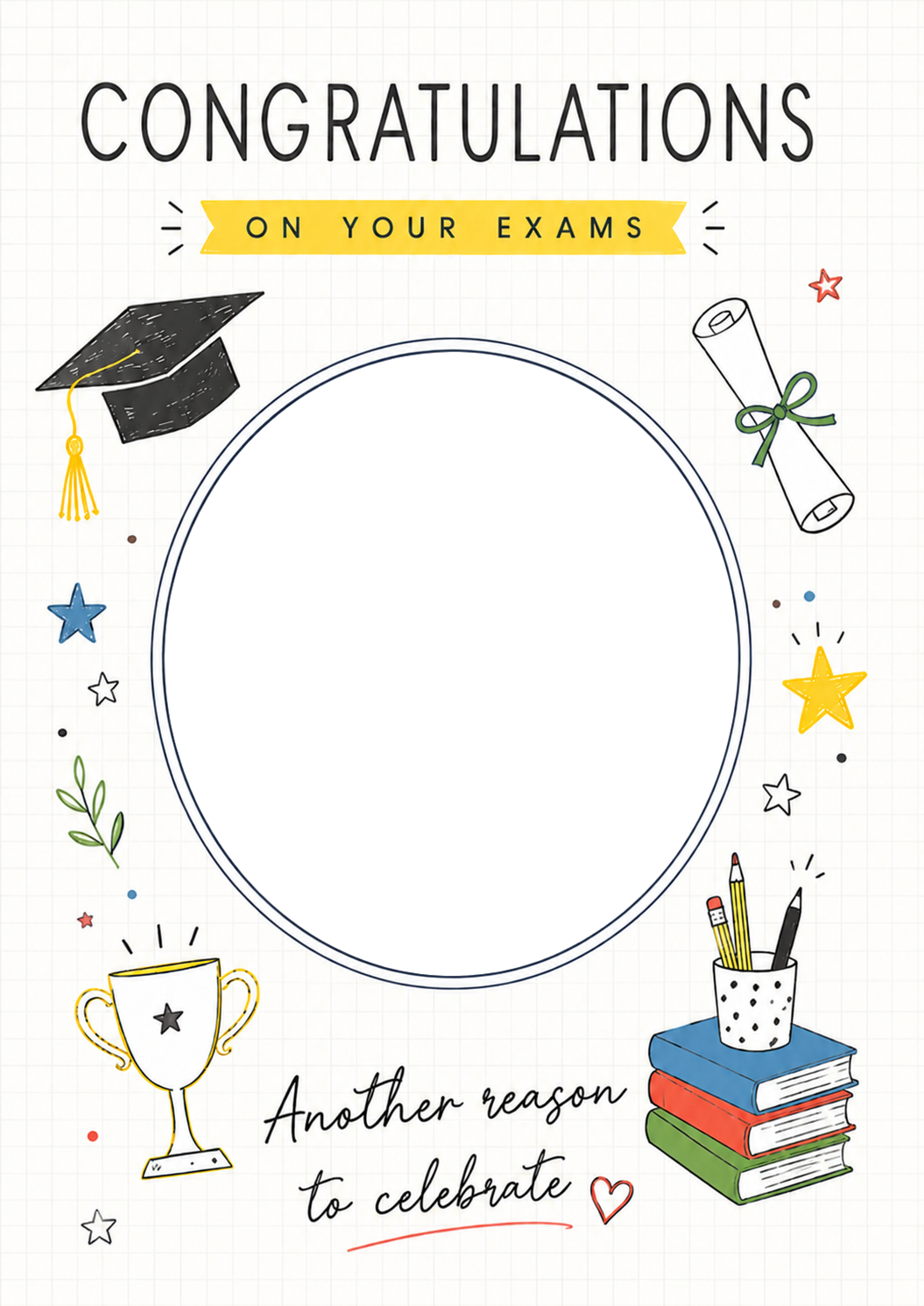 Doodle Icons Another Reason to Celebrate Photo Upload Congratulations Card