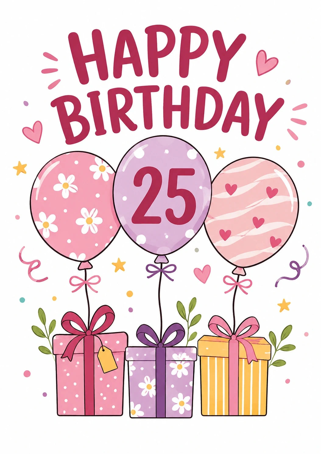 Birthdays - Personalised Card — with punch holes