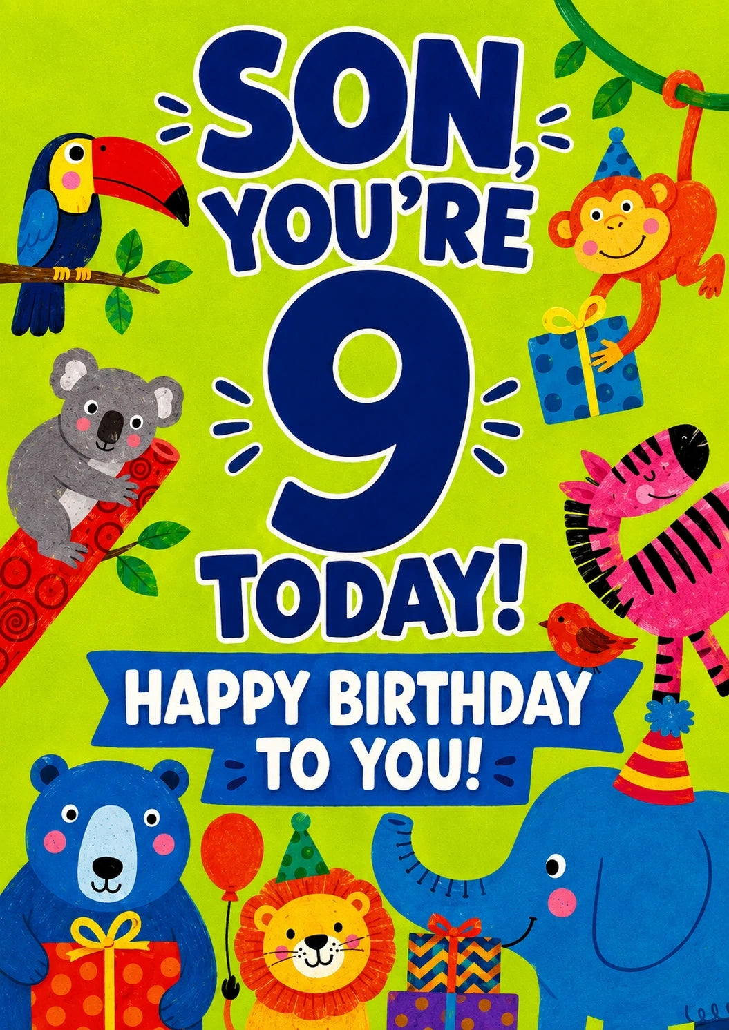 Birthdays - Personalised Card — with punch holes