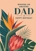 Load image into Gallery viewer, Tropical Floral Dad 80th Birthday Card for Him
