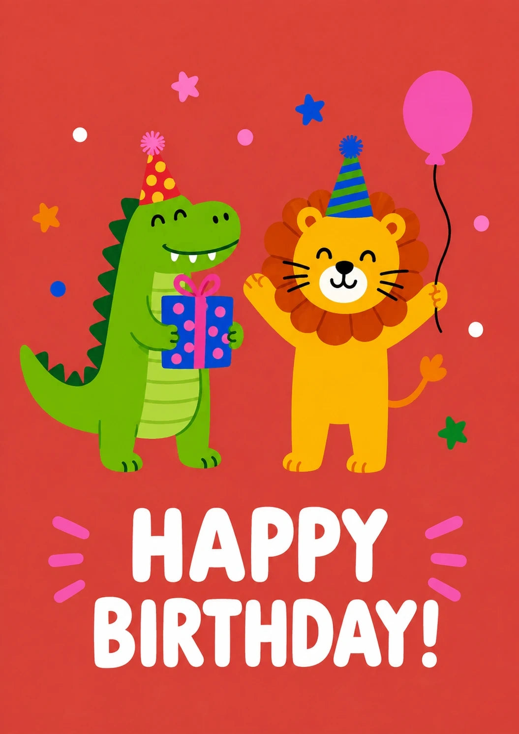 Birthdays - Personalised Card — with punch holes