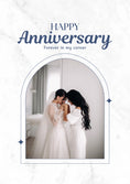Load image into Gallery viewer, Forever in My Corner Arch Photo Upload Anniversary Card for Her
