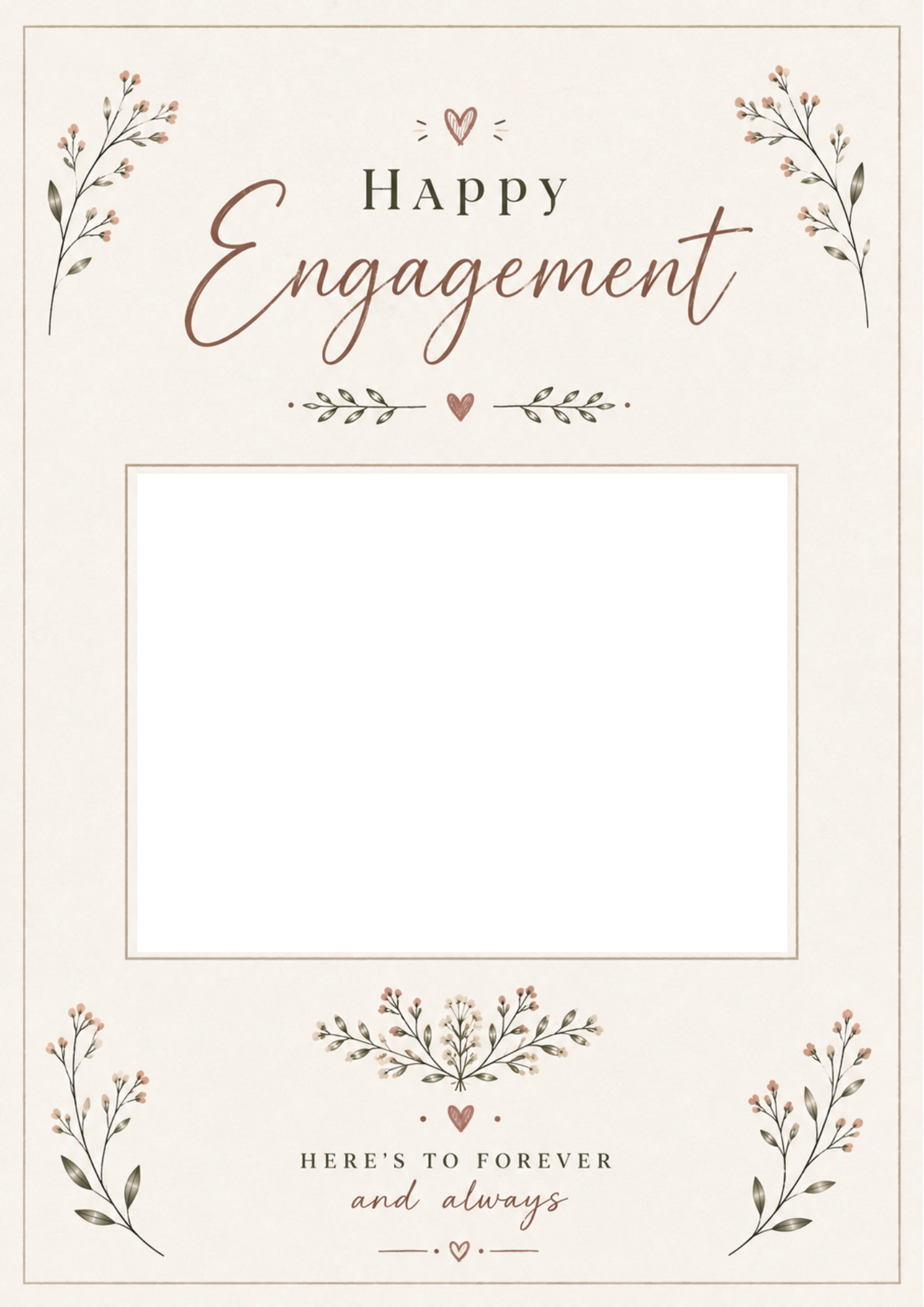 Engagement - Personalised Card — with punch holes